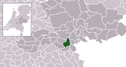 Ligging van Nijmegenmunisipaliteit in Gelderland