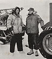 Hillary et George Dufek à la base antarctique Scott (1957).