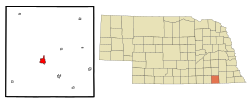 Location of Fairbury, Nebraska