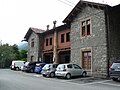 La gare de Morgex, dont le style architectural, comme toutes les gares de la haute Vallée d'Aoste, s'inspire à l'Ôla d'Introd.