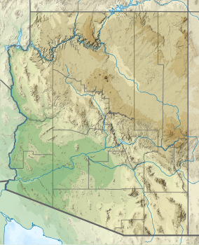 Map showing the location of Fort Bowie National Historic Site