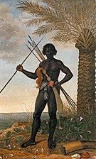 Guerrier africain à l'époque de Ganga Zumba, chef des Quilombo de Palmares.
