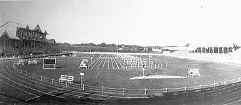 Running track built after the arson, c. 1920