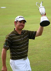 Oosthuizen after winning the 2010 Open Championship at St Andrews