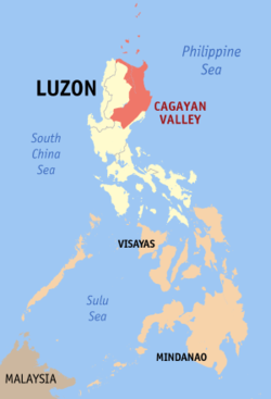فلپائن کا نقشہ کاگایان وادی کا محل وقوع