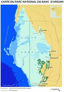 Das Gebiet der Arguin-Sandbank