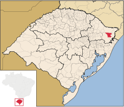 Localização de Jaquirana no Rio Grande do Sul