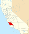 State map highlighting San Luis Obispo County