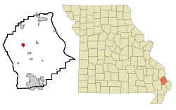 Location of Oran, Missouri