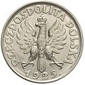 Złoty-Münze mit der von 1918 bis 1927 geprägten Darstellung