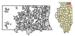Location of Port Barrington in Lake County, Illinois.