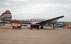 Un L-049 Constellation de la Trans World Airlines exposé au Pima Air & Space Museum.