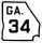 State Route 34 marker