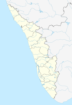 Map showing the location of Aralam Wildlife Sanctuary