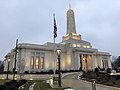 Indiana Temple i Indianapolis er en kirke tilhørende mormonersamfunnet. Foto: Fullrabb (januar 2019)