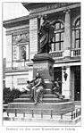 Das alte Denkmal in Leipzig, um 1900