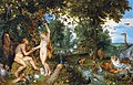 Jan Brueghel the Elder và Peter Paul Rubens, Vườn địa đàng với Adam và Eva, khoảng 1615