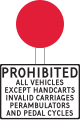 Motor vehicles prohibited