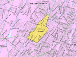 Census Bureau map of Orange, New Jersey