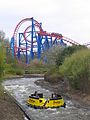 Vierteiliges Boot für 8 Personen bei El Rio Grande in Walibi World, Hersteller: Vekoma