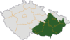 Моравія на карті Чехії