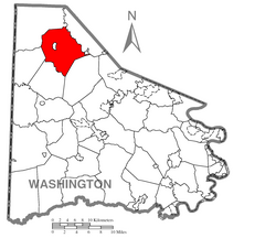 Location of Smith Township in Washington County