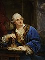 斯坦尼斯瓦夫·奥古斯特的肖像和沙漏 包括王冠，马切罗·巴夏热尼于1793年画