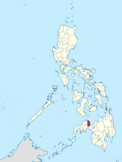 Mapa de Filipinas con Misamis Occidental resaltado