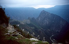 Sunrise from Inti Punku, in the final stretch of the Inca Trail.