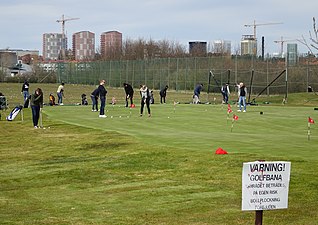 Golf på Årstafältet, april 2020.