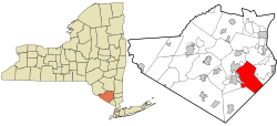 Location in Orange County and the state of New York.