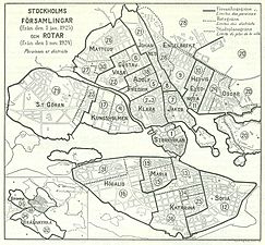 Rotekarta över Stockholm år 1924.