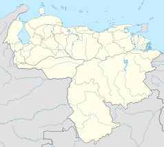 Mapa konturowa Wenezueli, u góry znajduje się punkt z opisem „Empresas Polar”