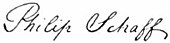 signature de Philip Schaff