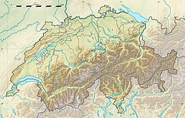 Geolocalização no mapa da Suiça