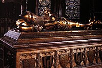 The cast gilt copper-alloy Tomb of Edward, the Black Prince, after 1376, Canterbury Cathedral, Kent[59][60]