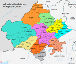 Ten divisions of Rajasthan