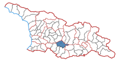 Bordžomin sijainti Georgiassa.