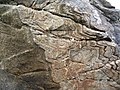 This rock-face in France contains the mineral Mica.