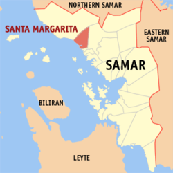 Mapa ning Samar ampong Santa Margarita ilage