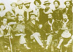 Revolutionary officers and soldiers under Timoteo Aparicio, 1871.
