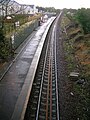 Dunlop station with the Hapland Mill housing scheme and preparatory works for the track and platform doubling in 2008