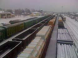 Murashi railway station in Murashinsky District