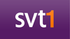 SVT1's seventh and previous logo on a purple rectangle used until 4 March 2012.