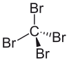 Stereo, skeletal formula of tetrabromomethane