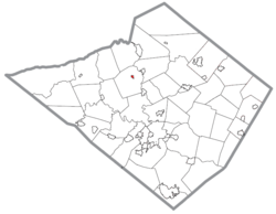 Location of Centerport in Berks County, Pennsylvania