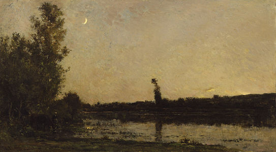 Crépuscule (1866), olje på tavle, 45 x 81.5 cm, Baltimore, Walters Art Museum.