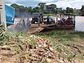 Guerima ferry across the Mbam river near Bafia (Cameroon)