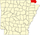 State map highlighting Clay County