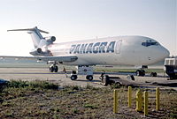 In the late 1990s the name Panagra was revived as seen on this Boeing 727.